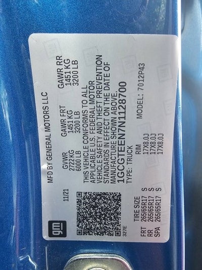 2022 Chevrolet Colorado ZR2