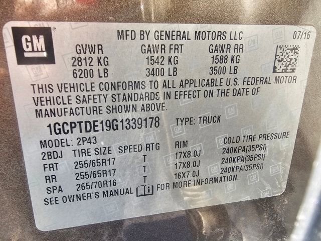 2016 Chevrolet Colorado 4WD Z71