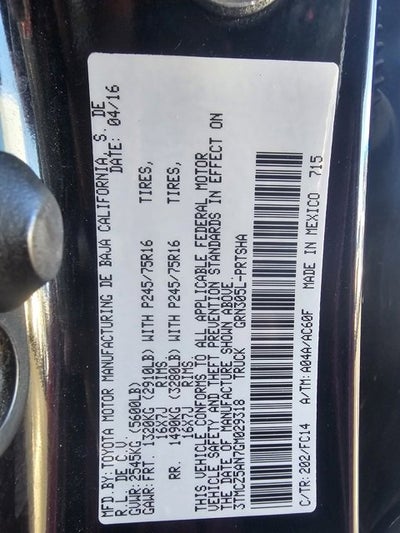 2016 Toyota Tacoma SR5 V6