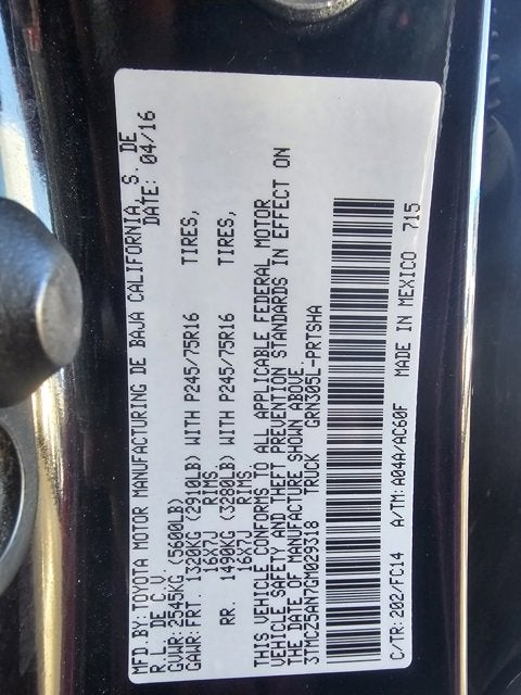 2016 Toyota Tacoma SR5 V6