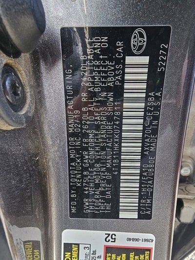 2019 Toyota Camry SE