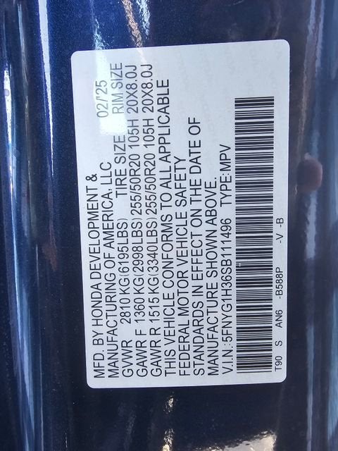 2025 Honda Pilot Sport