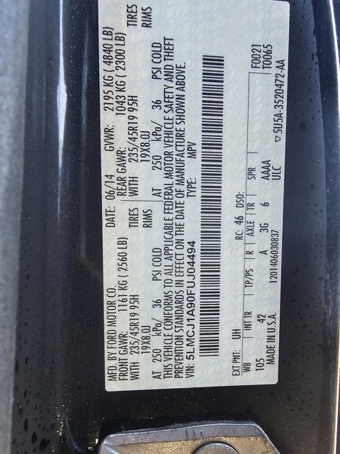 2015 Lincoln MKC Base