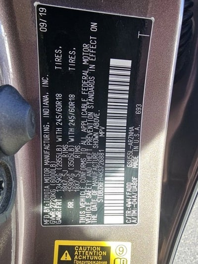 2019 Toyota Highlander LE Plus