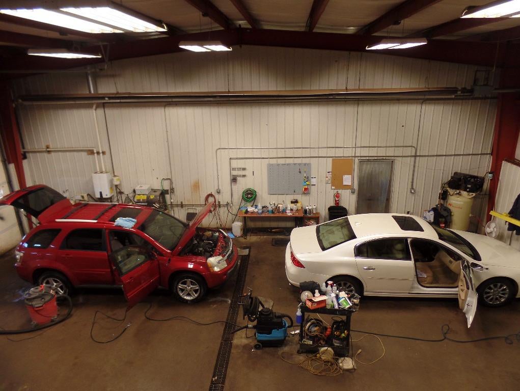 cars in bodyshop